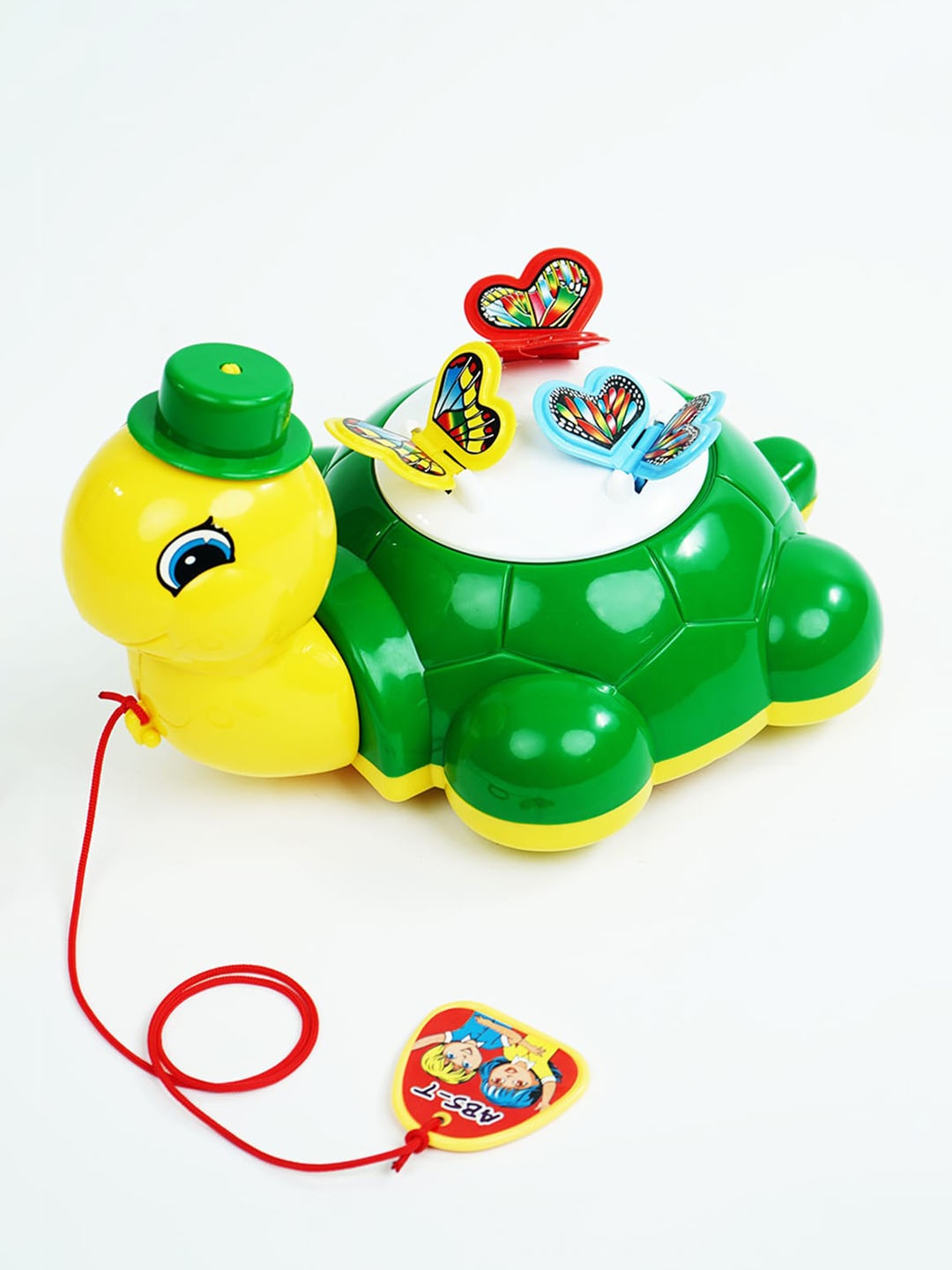 

WEMBLEY Kids Green & Yellow Solid Turtle Butterfly Pull Play Set