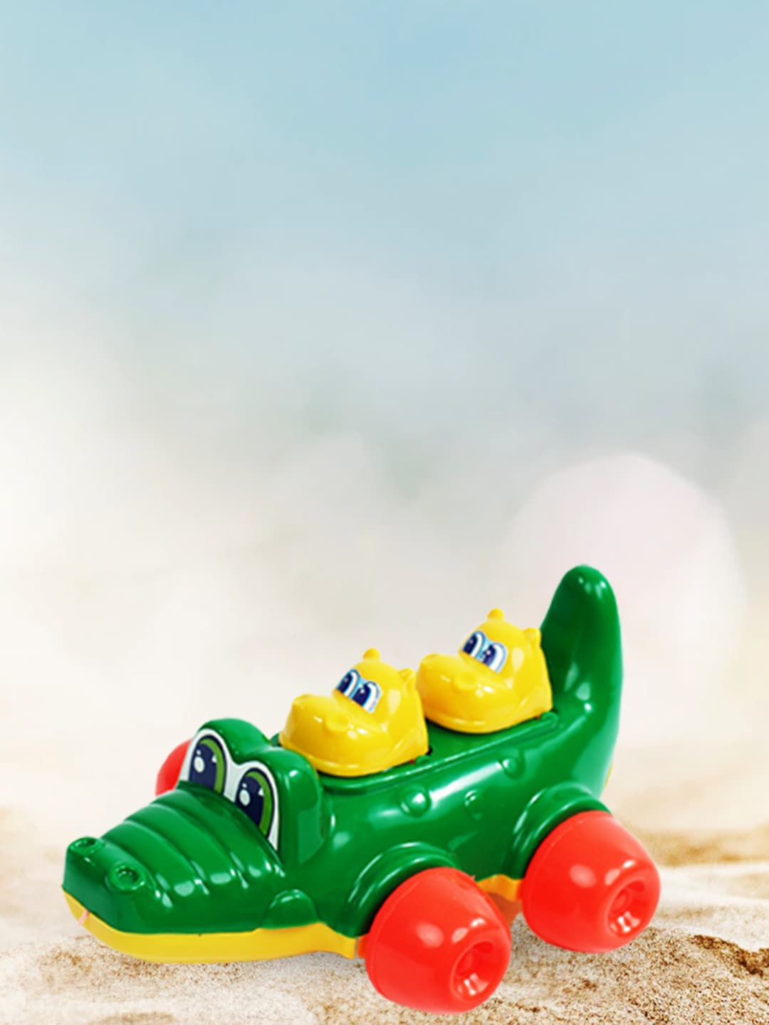 

WEMBLEY Kids Green & Yellow Baby Croco Pull Along Toy