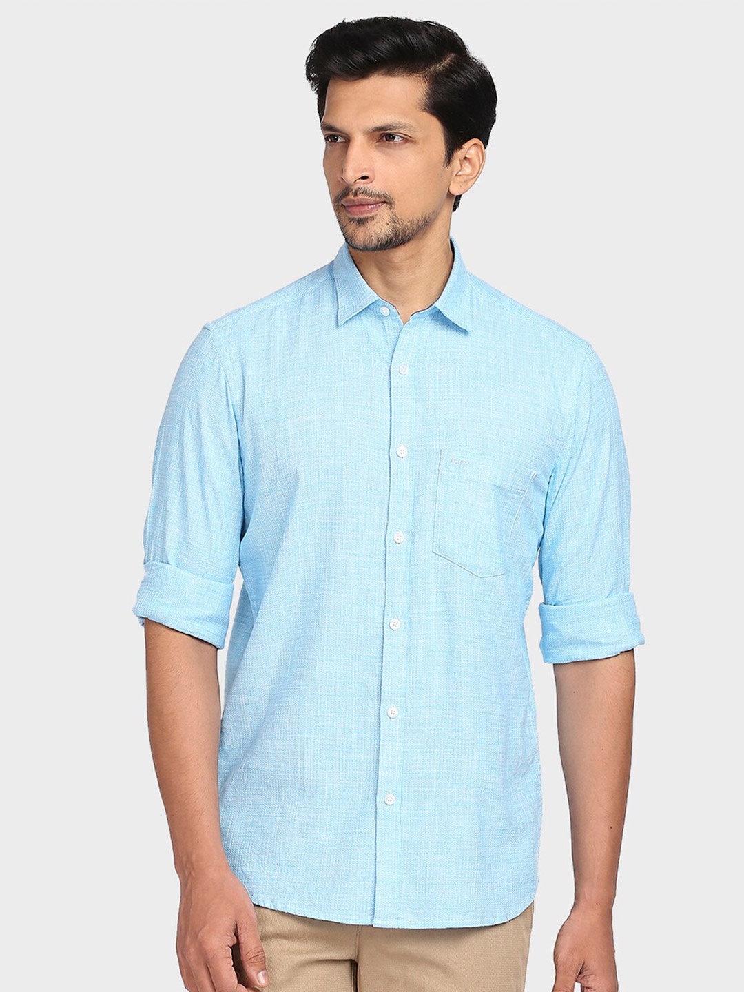 

ColorPlus Men Blue Tailored Fit Casual Shirt