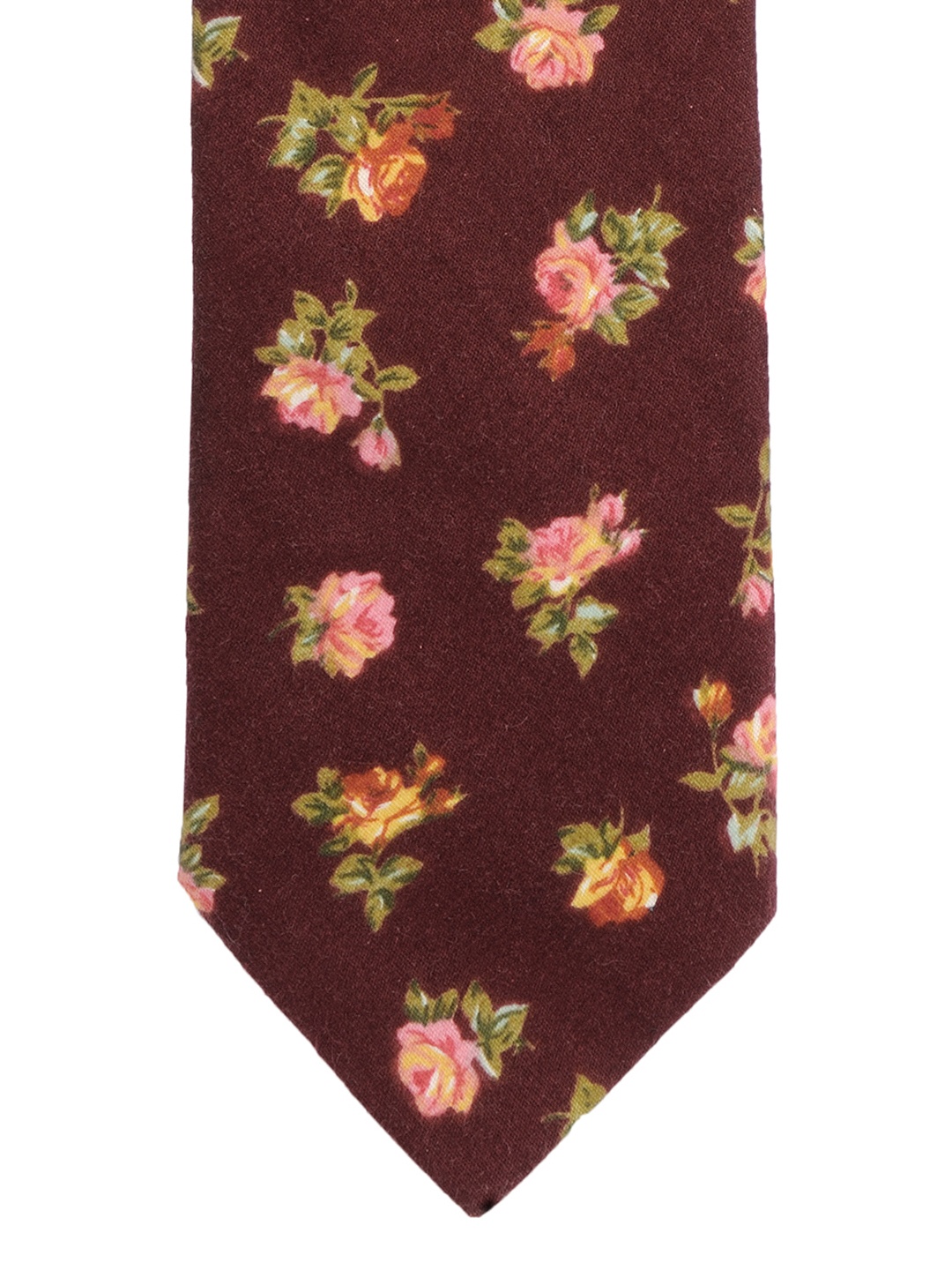 

Alvaro Castagnino Burgundy Floral Print Tie