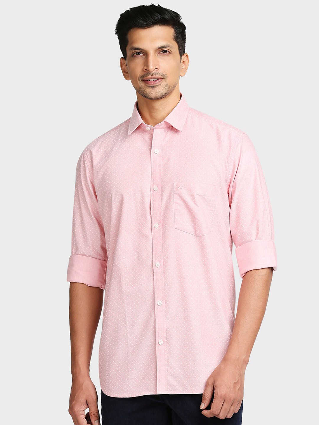 

ColorPlus Men Orange Tailored Fit Printed Casual Shirt