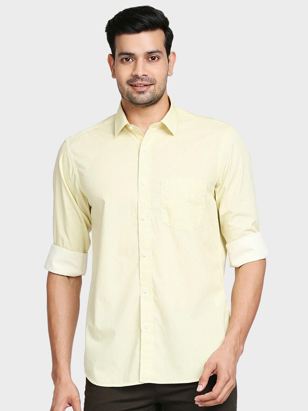 

ColorPlus Men Yellow Tailored Fit Casual Shirt
