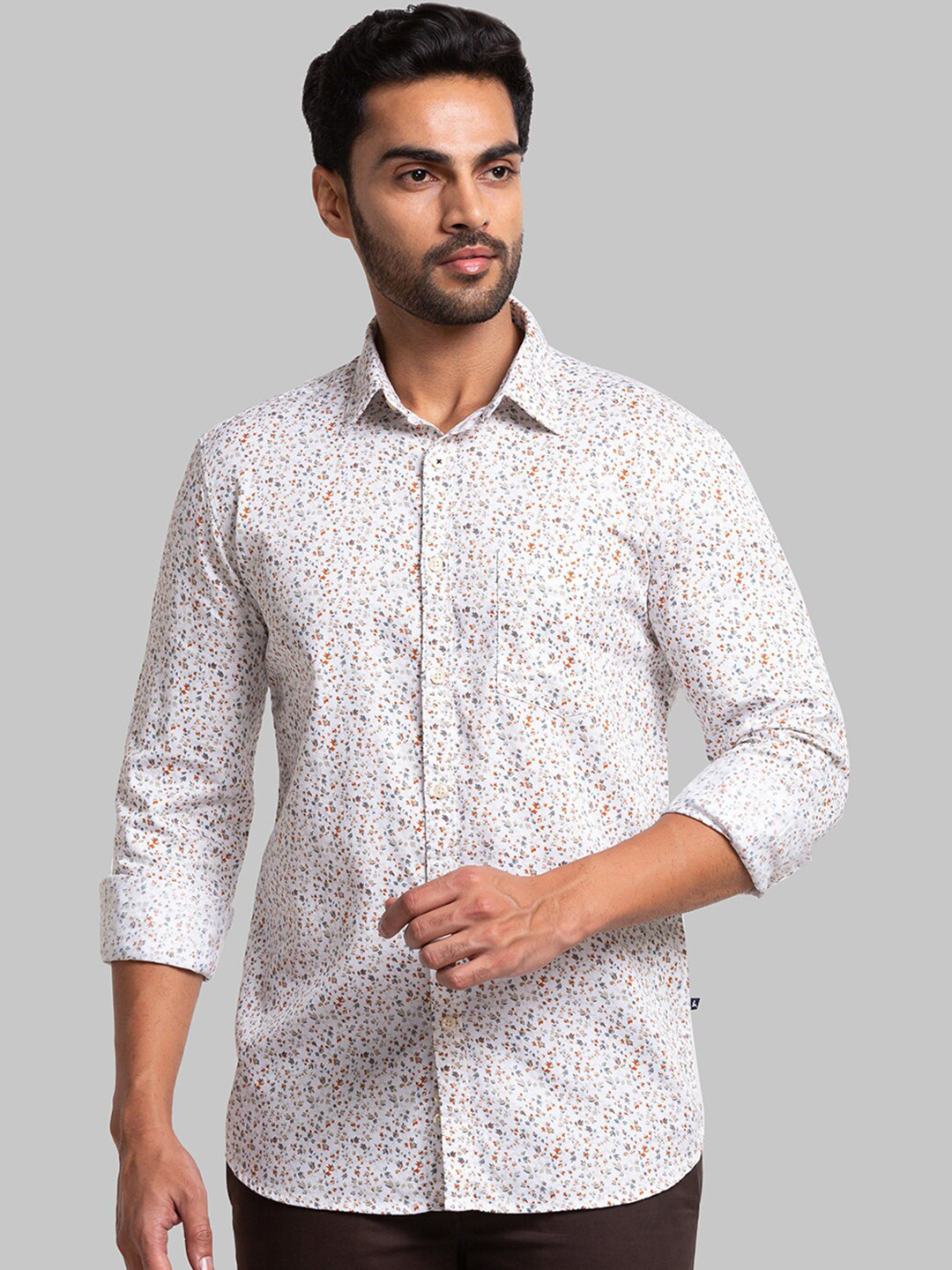 

Parx Men Brown Slim Fit Printed Casual Shirt