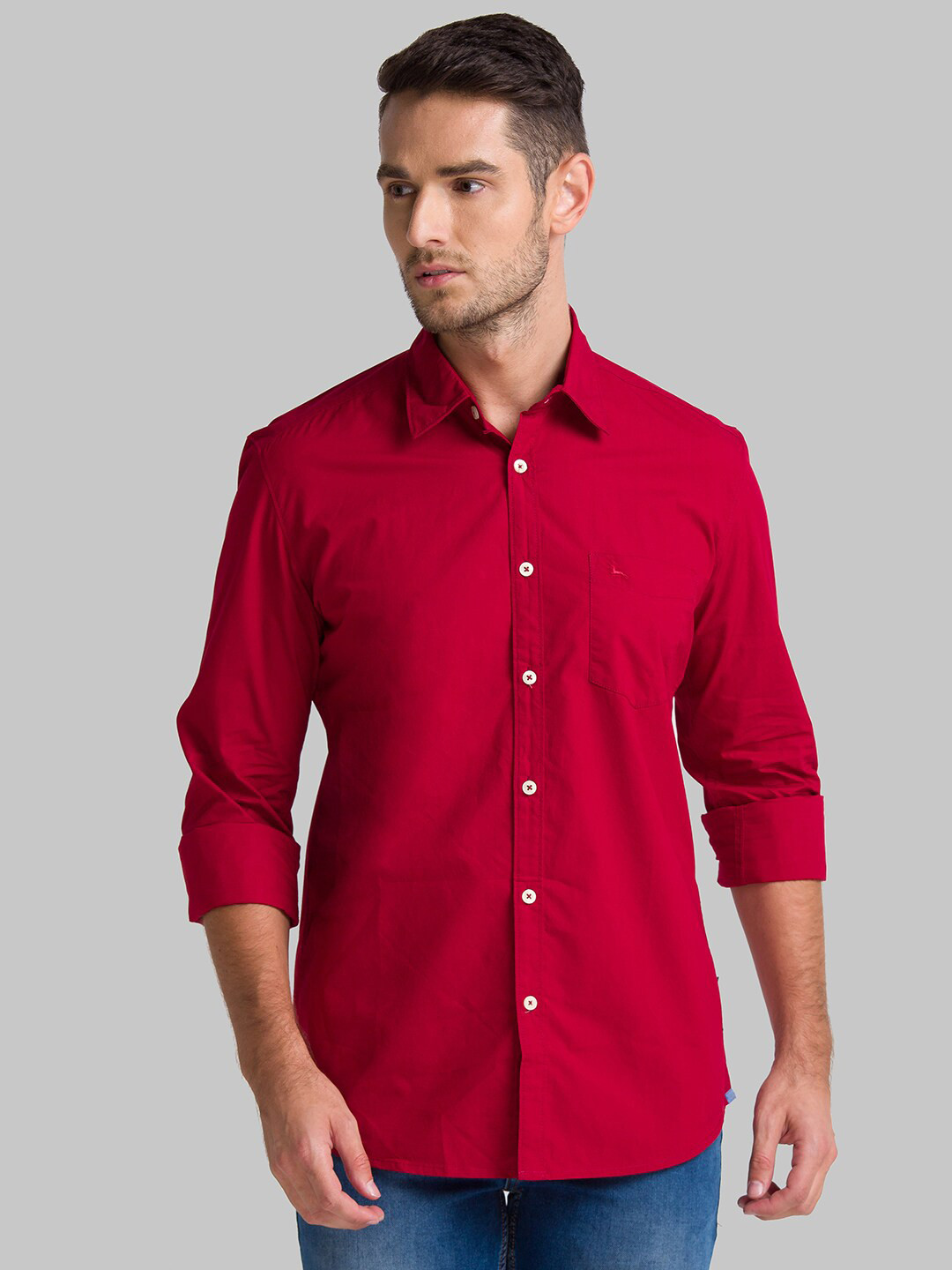 

Parx Men Red Slim Fit Casual Shirt