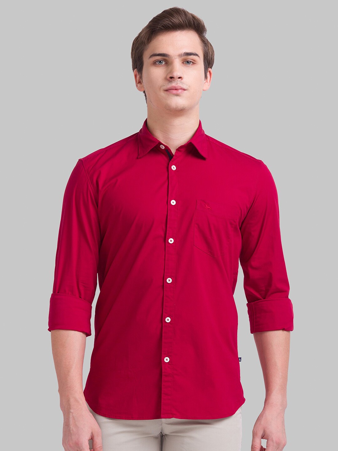 

Parx Men Red Slim Fit Casual Shirt