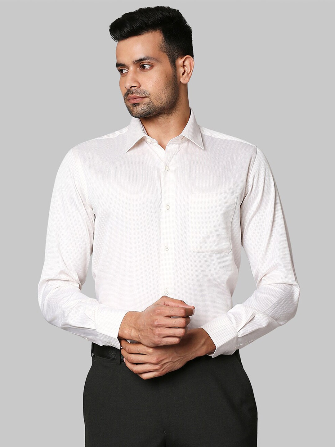 

Raymond Men Beige Formal Shirt