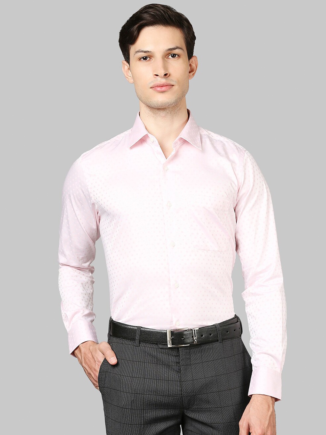 

Raymond Men Pink Printed Cotton Formal Shirt