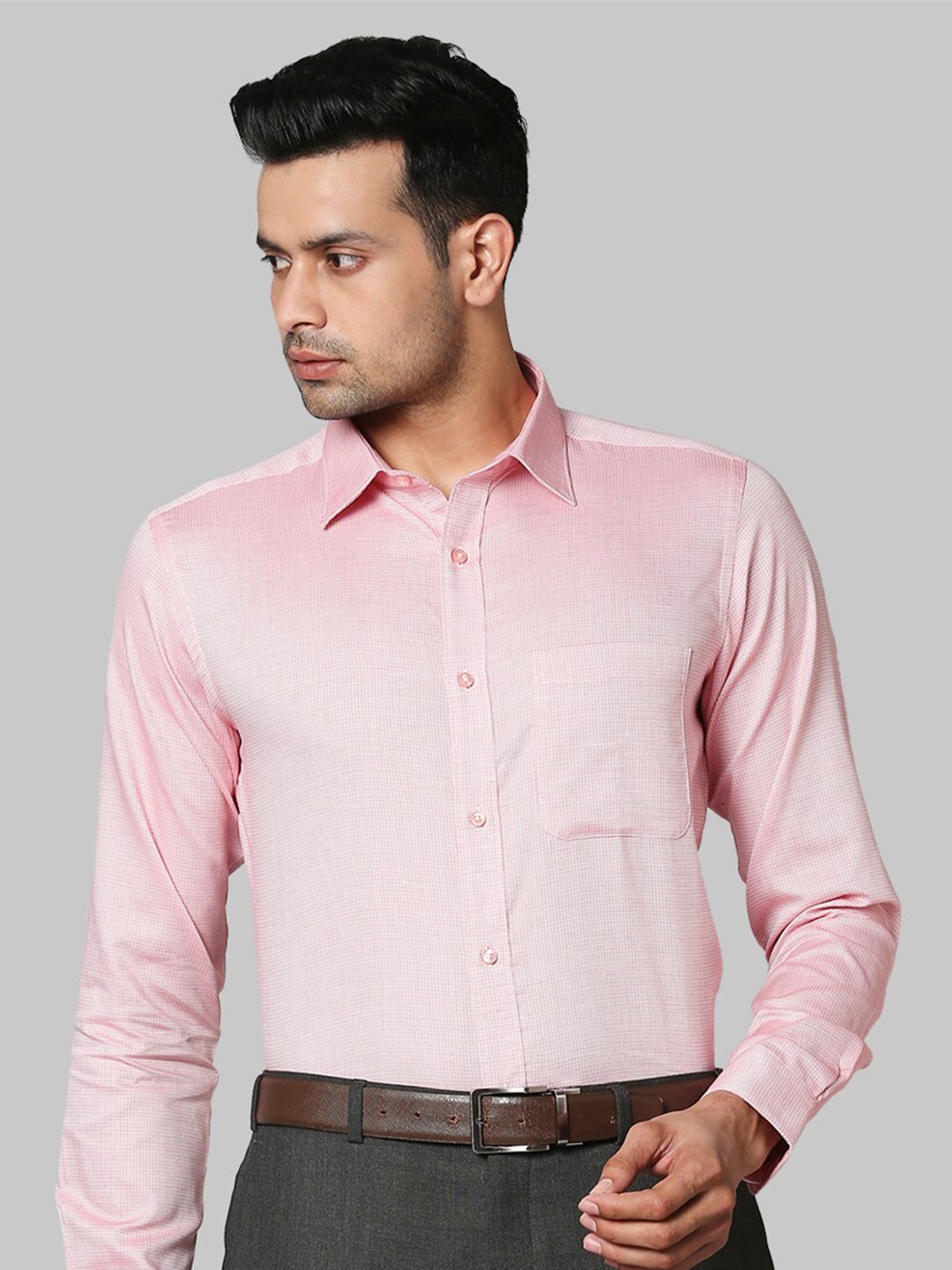 

Raymond Men Pink Slim Fit Pure Cotton Casual Shirt