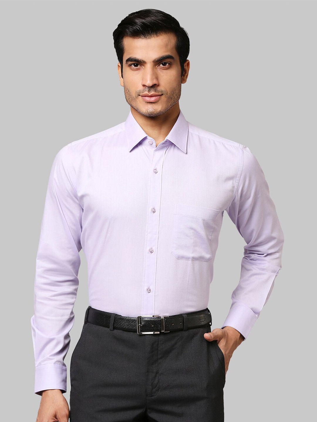 

Raymond Men Violet Pure Cotton Formal Shirt