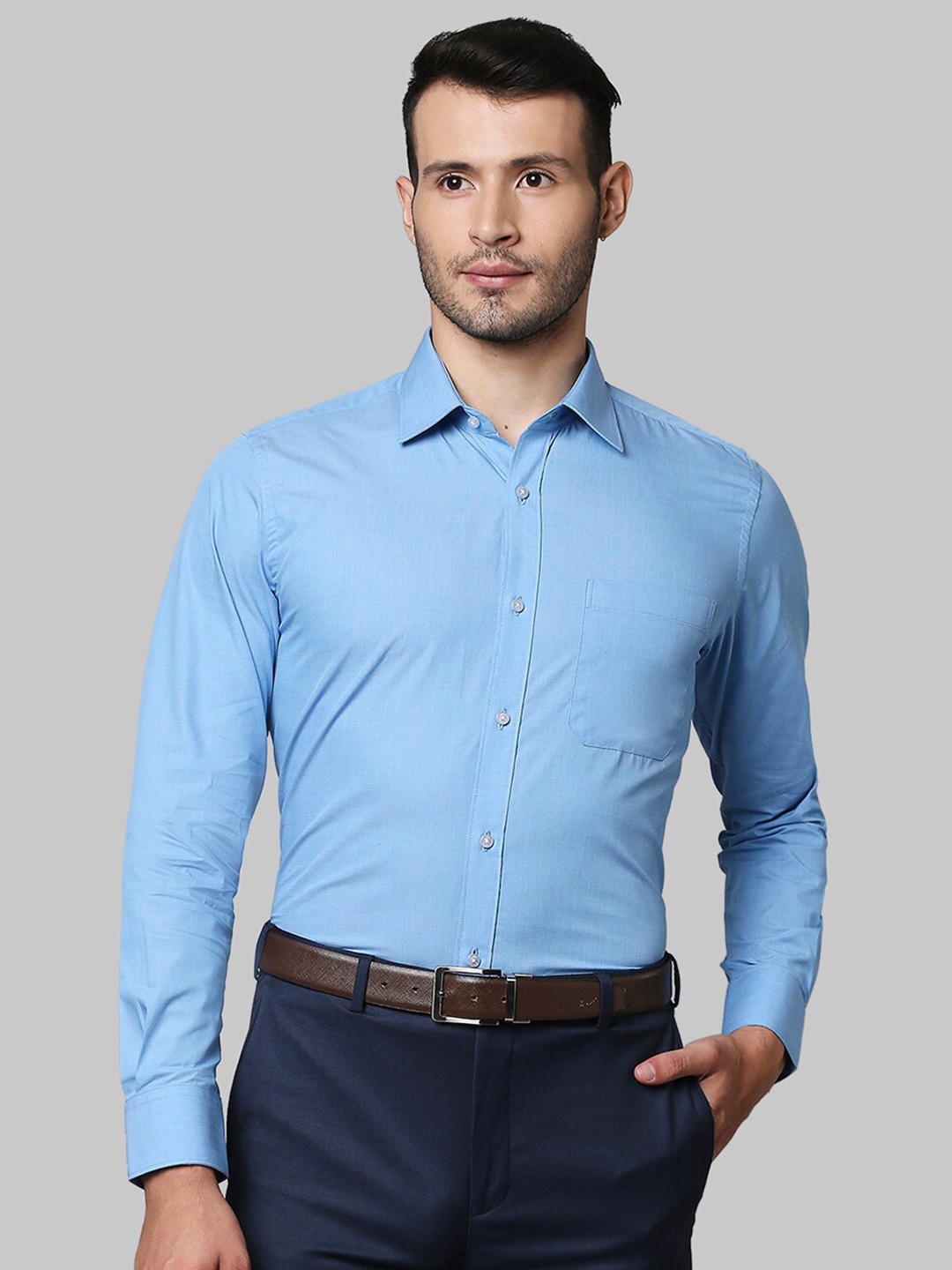 

Raymond Men Blue Formal Long sleeve Shirt