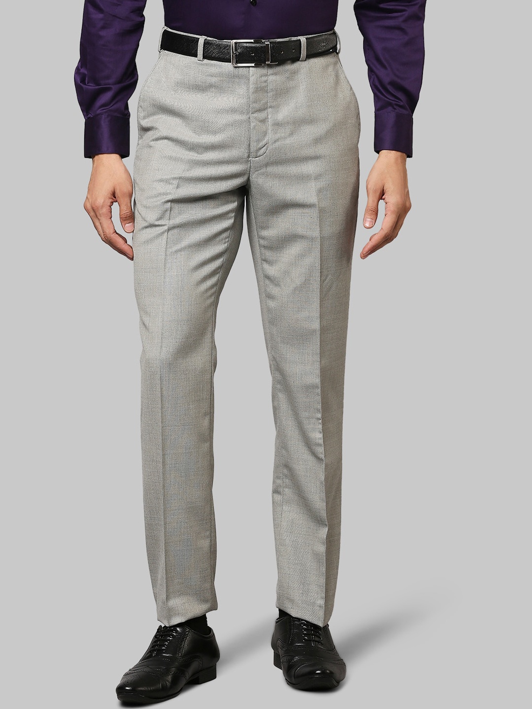 

Raymond Men Regular Fit Formal Grey Trousers