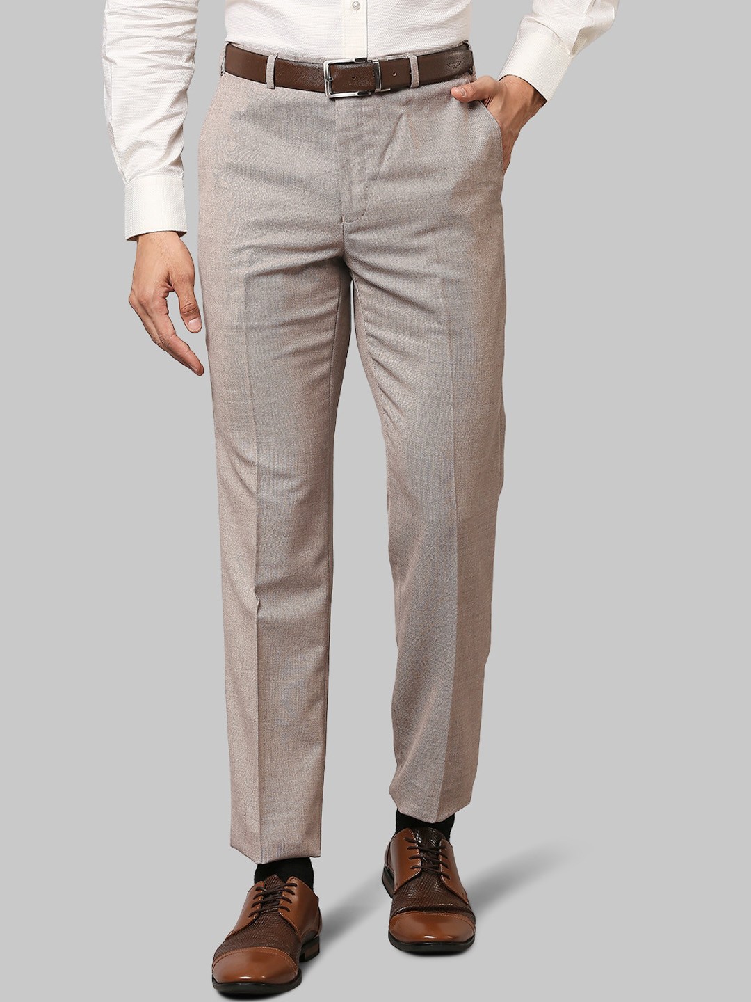 

Raymond Men Brown Formal Trousers