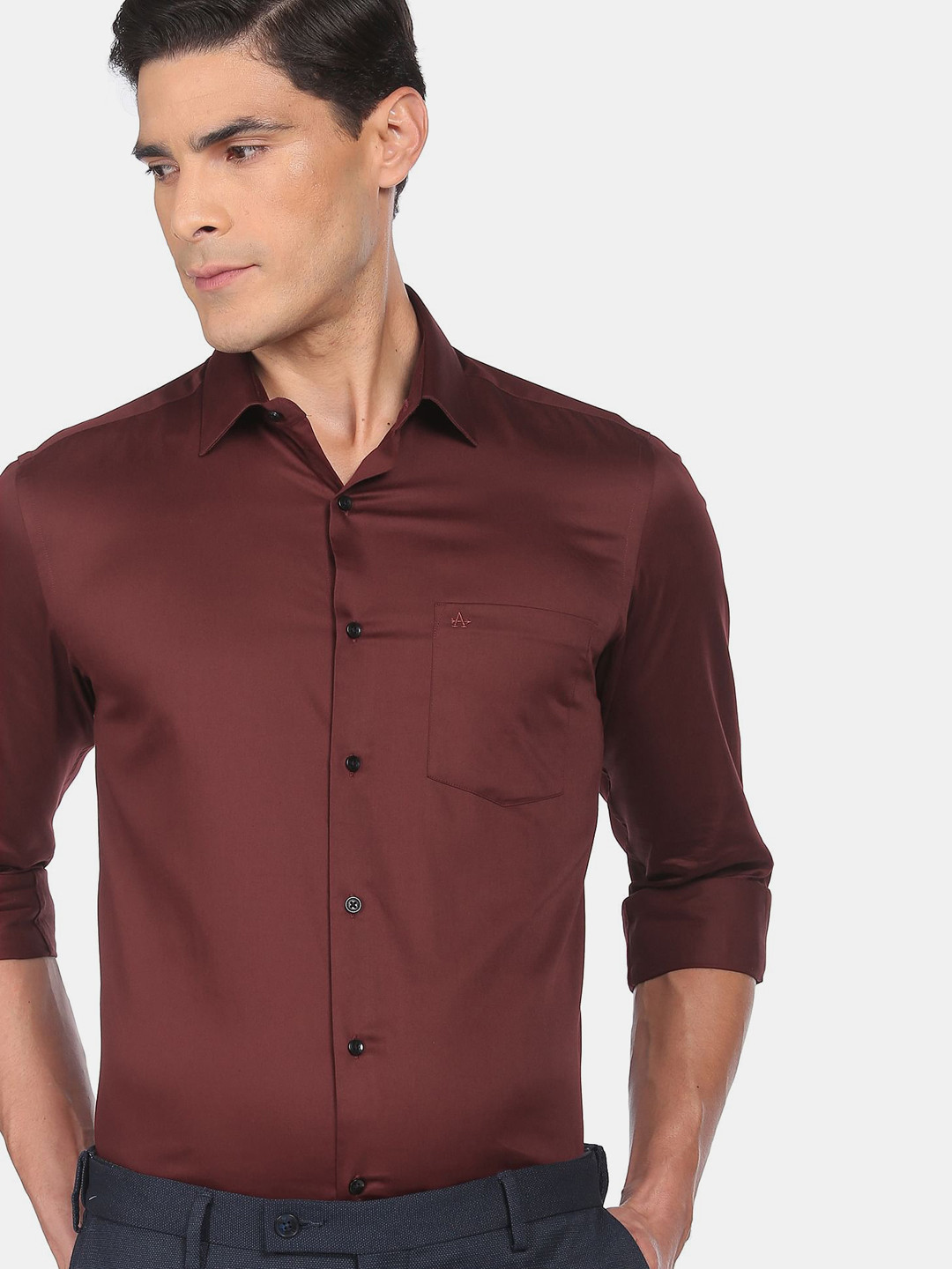 

Arrow Men Red Cotton Casual Shirt