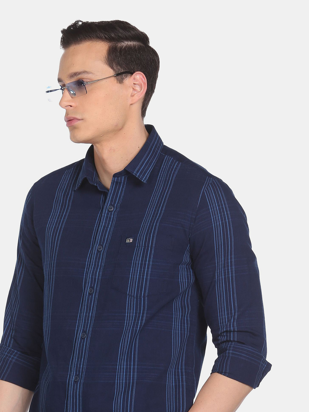 

Arrow Sport Men Blue Slim Fit Striped Casual Shirt