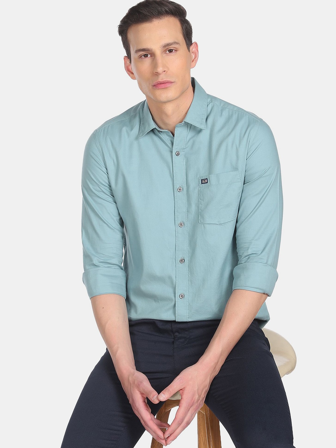 

Arrow Sport Men Green Slim Fit Casual Shirt