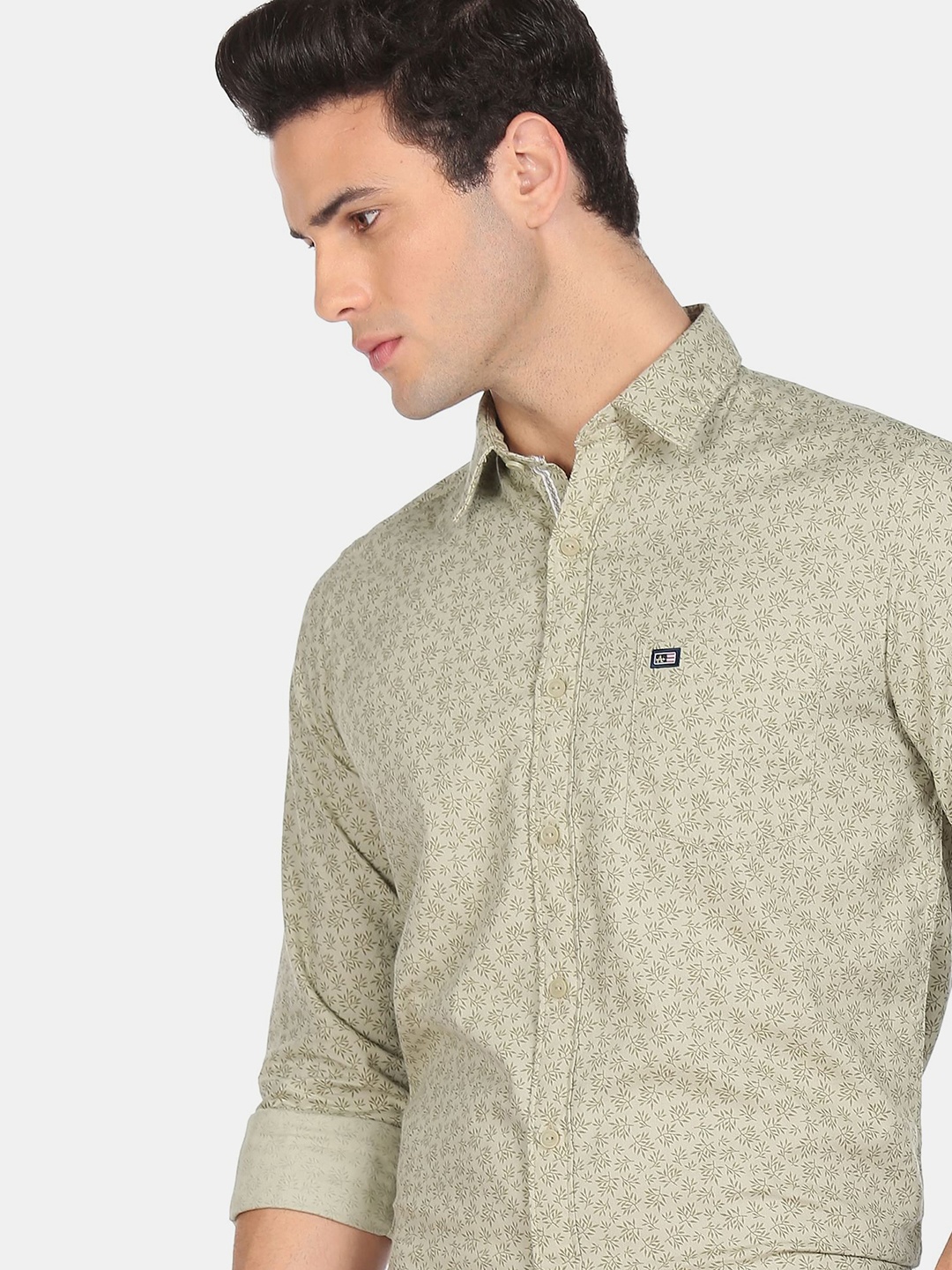 Arrow Sport Men Green Floral Printed Casual Shirt