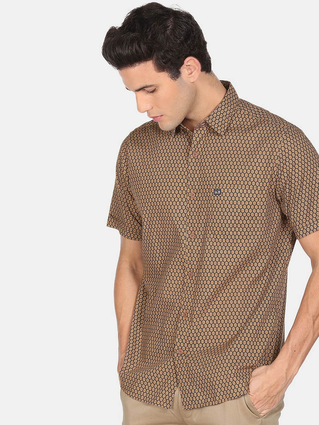 

Arrow Sport Men Brown Printed Casual Shirt