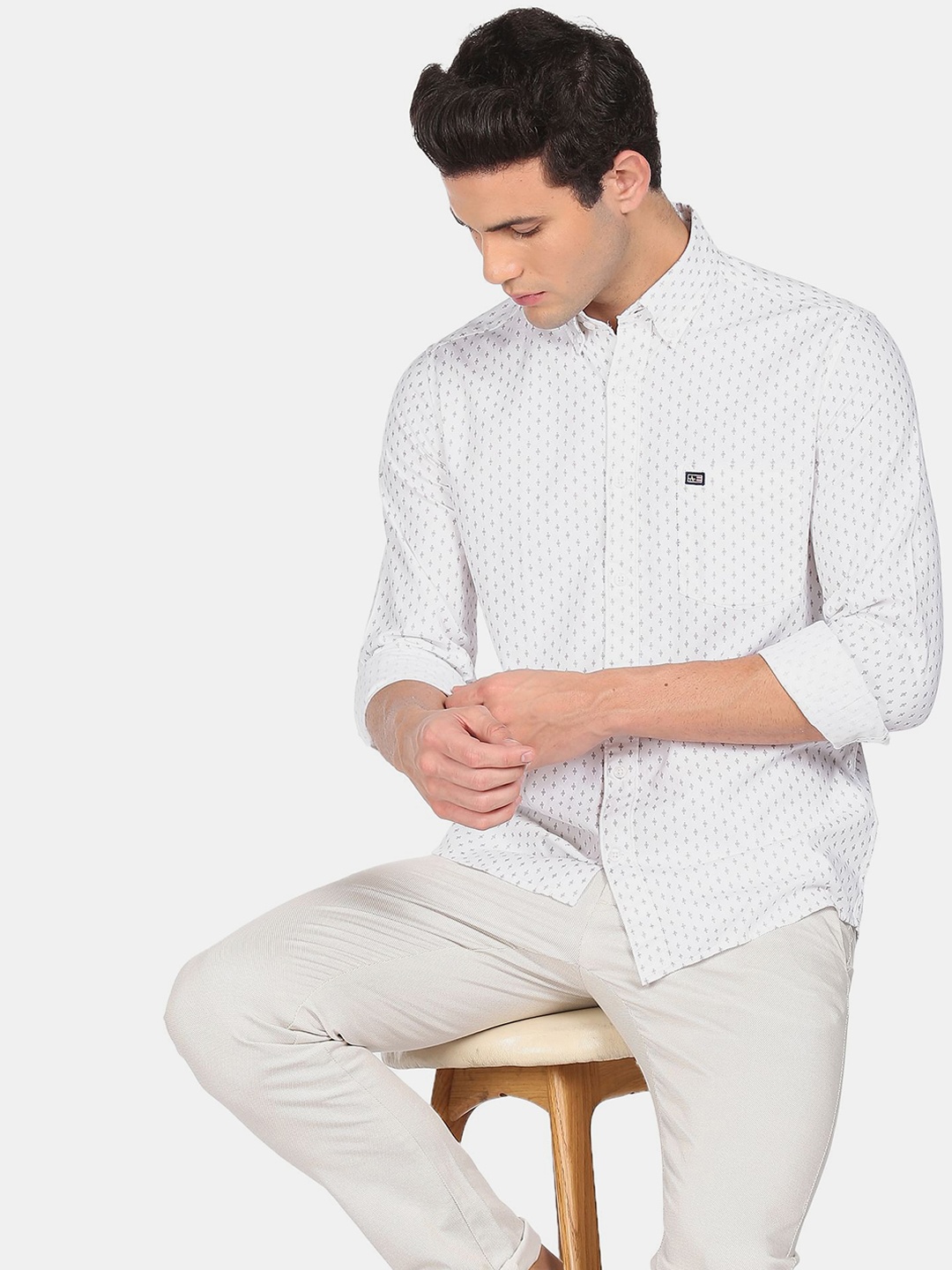 

Arrow Sport Men White Printed Casual Shirt
