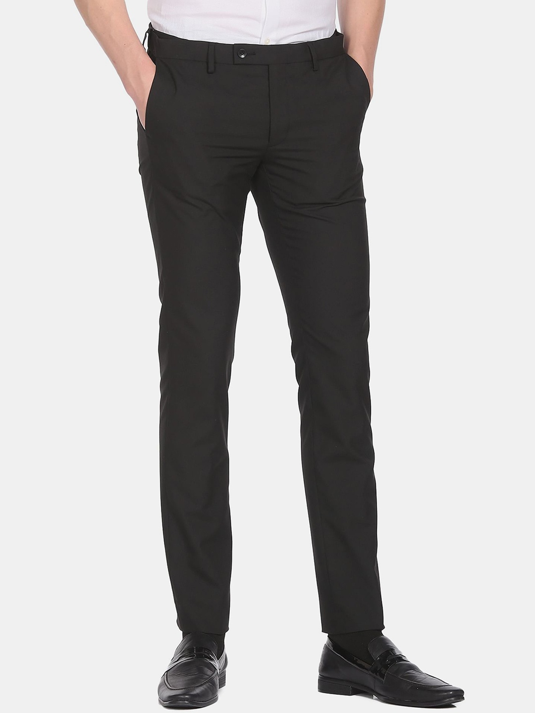 

Arrow Men Autoflex Formal Trousers, Black