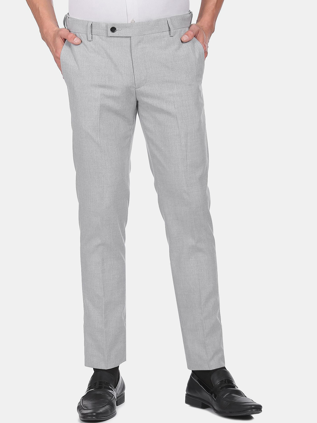 

Arrow Men Autoflex Formal Trousers, Grey