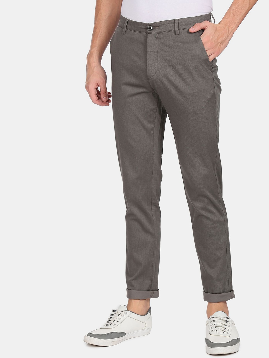 

Arrow Sport Men Grey Casual Trousers