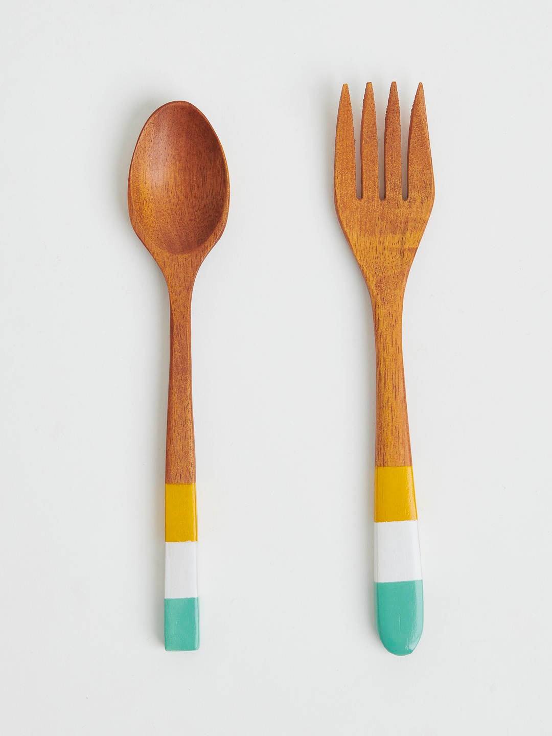

Chumbak Set Of 2 Brown Solid Fork & Spoon Set