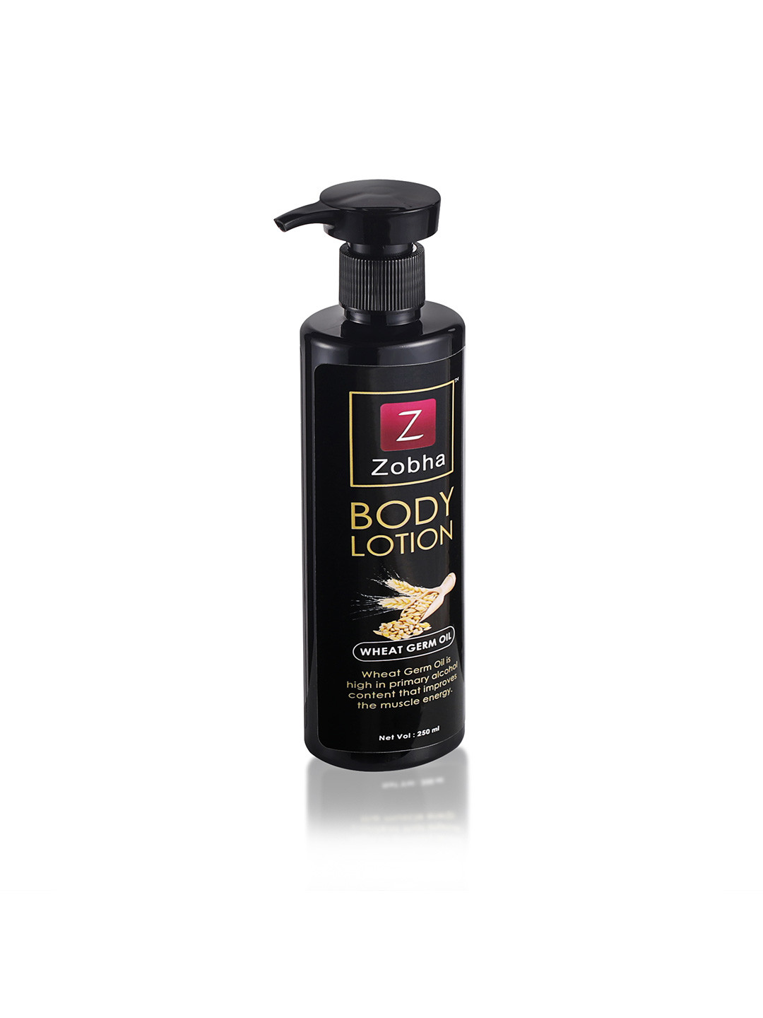 

Zobha Wheat Germ Oil Moisturizing Body Lotion with Rose Water & Citrus Fruits - 250 ml, Black