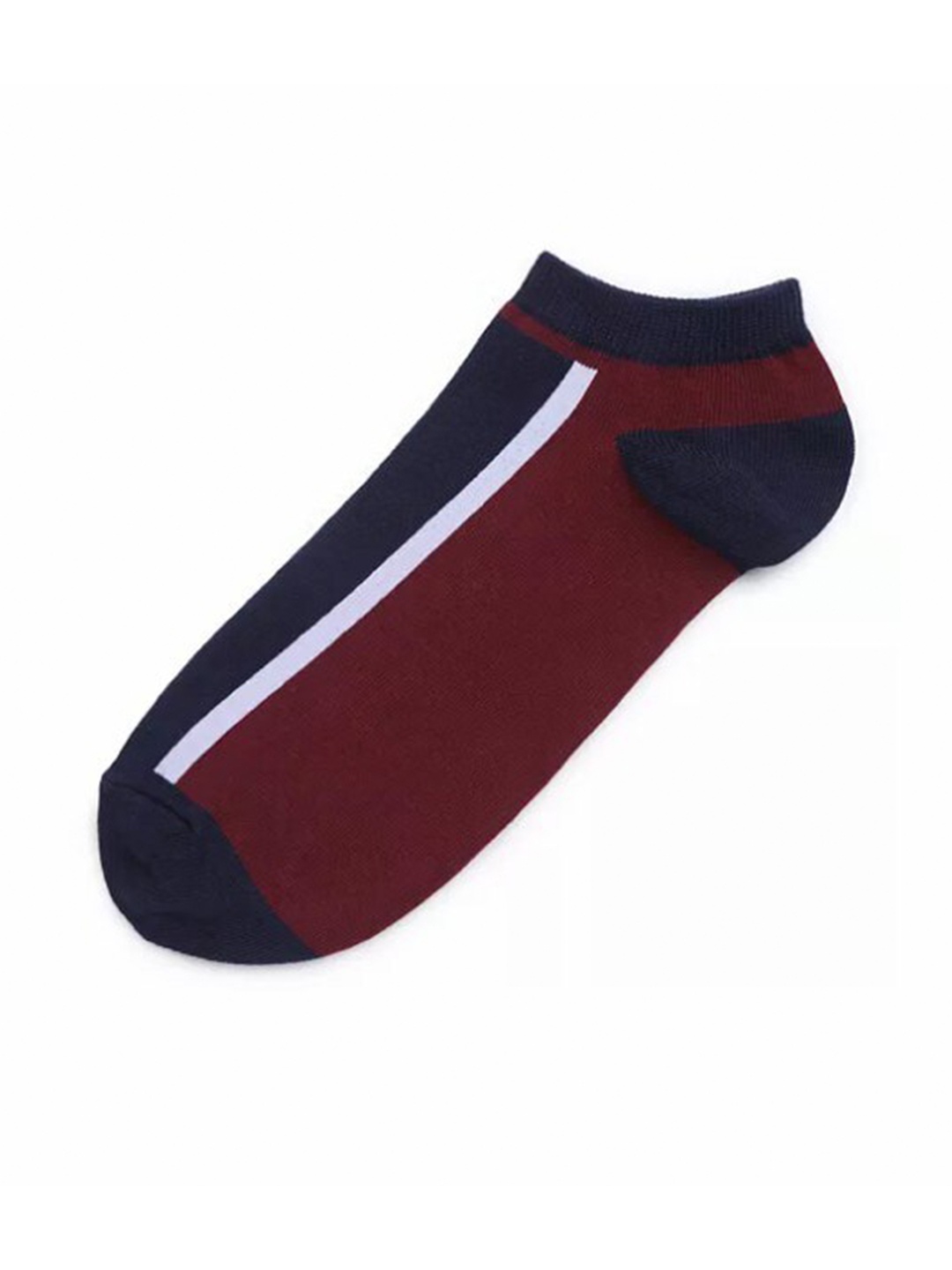 

Marks & Spencer Men Red & Navy Blue Patterned Socks