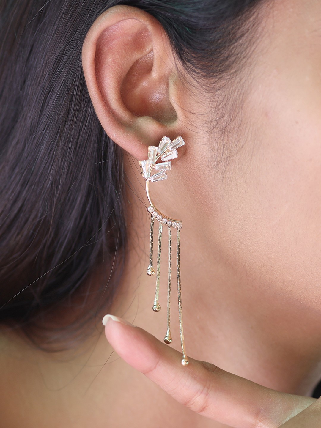 

Ayesha Gold-Toned Contemporary Drop Earrings