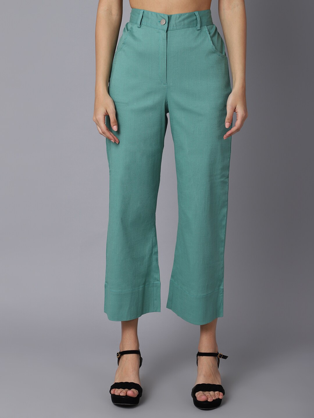 

TAG 7 Women's Turquoise Blue Palazzos