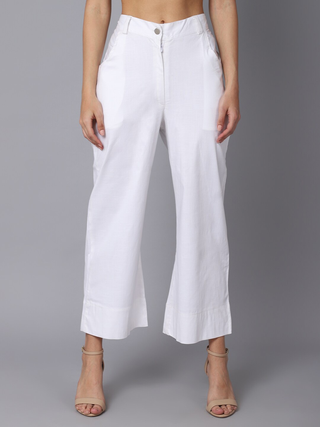 

TAG 7 Women White Palazzos