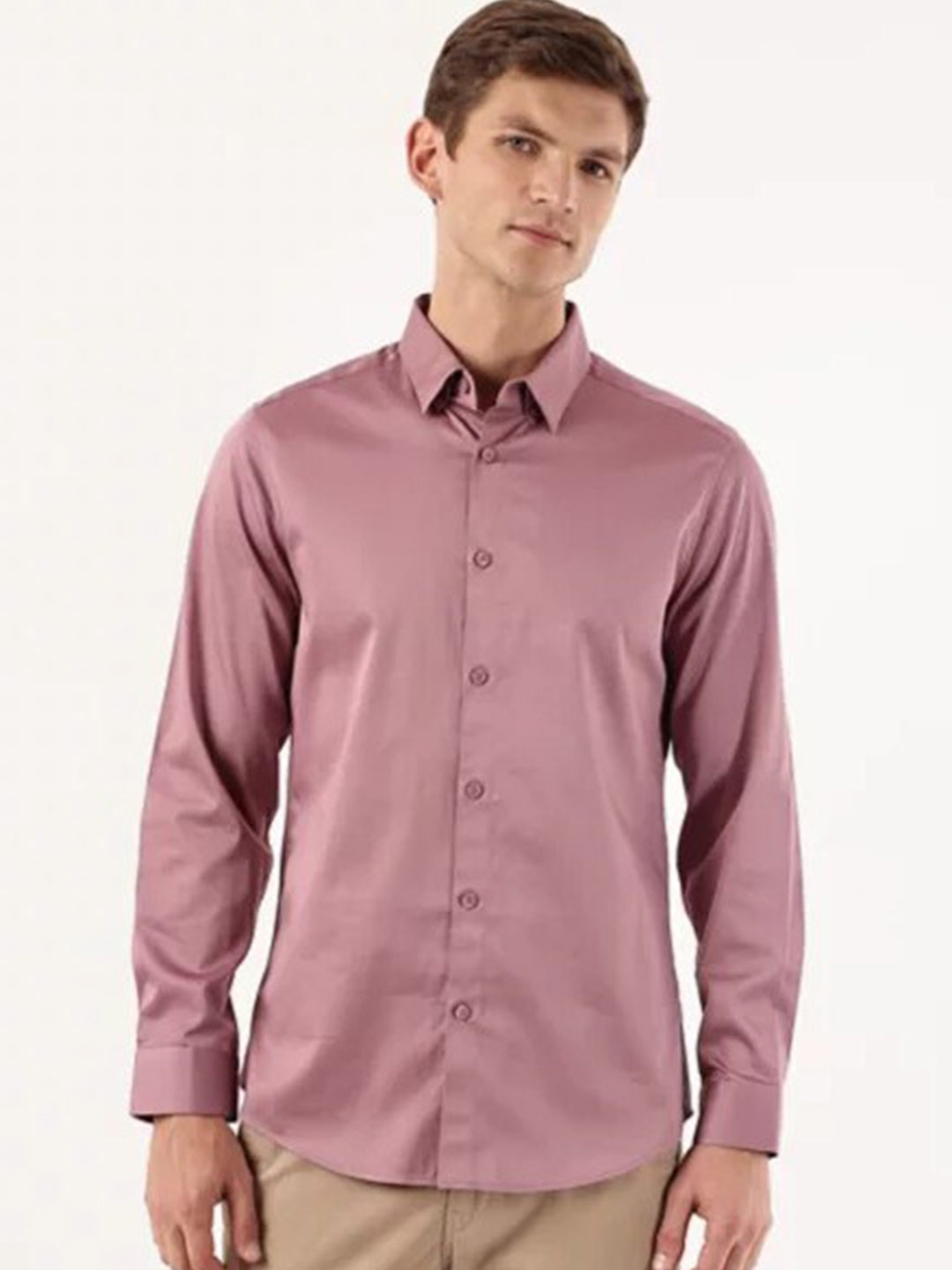 

Marks & Spencer Men Pink Casual Shirt