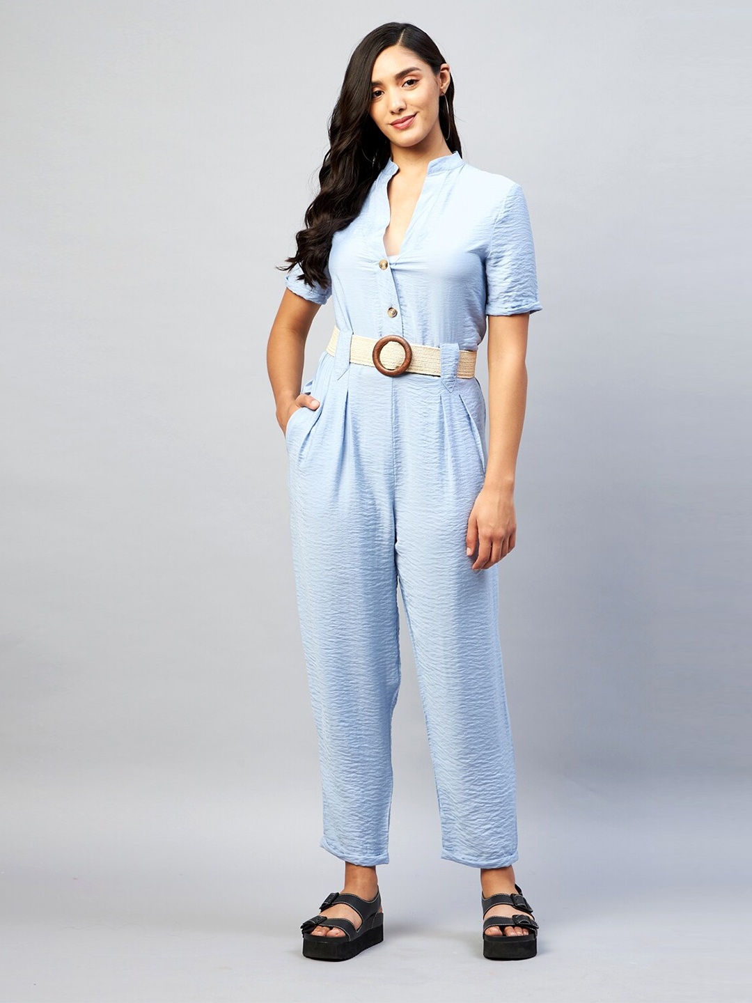 

DELAN Blue Basic Jumpsuit