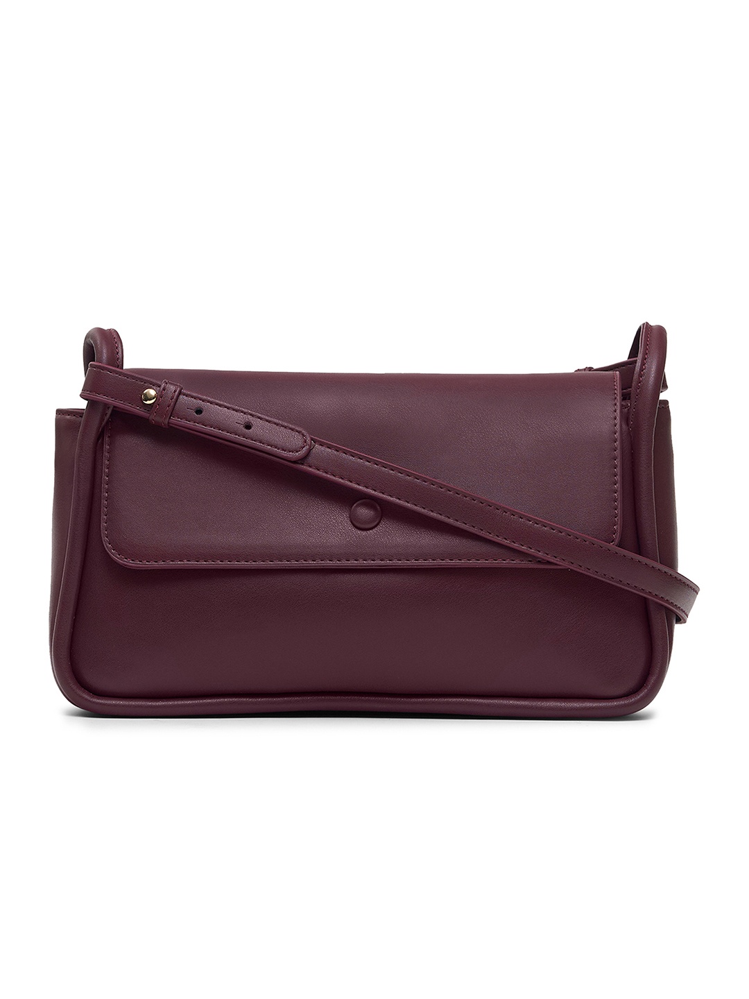 

MIRAGGIO Wine Structured Shoulder Bag, Maroon