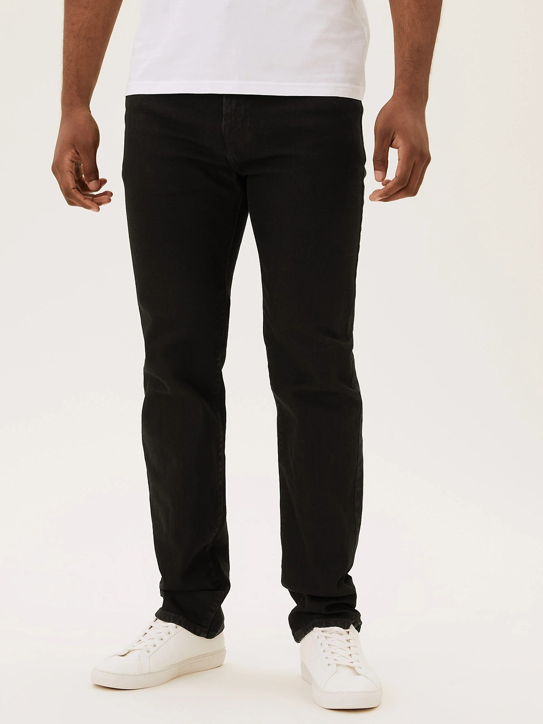 

Marks & Spencer Men Black Solid Mid Rise Jeans