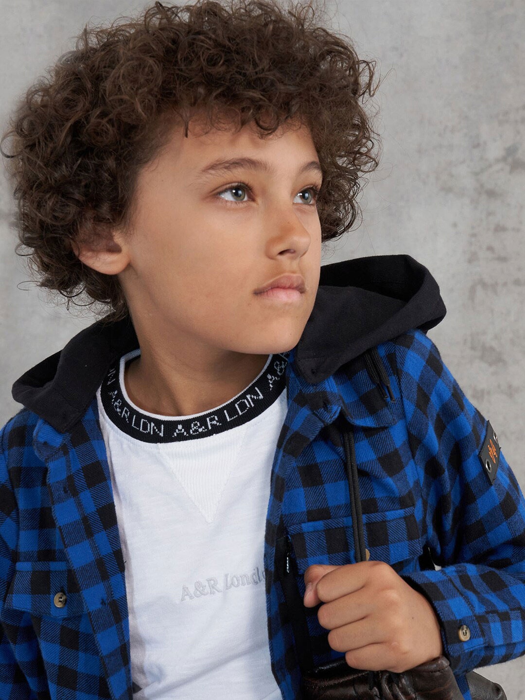 

Angel & Rocket Boys Blue Buffalo Checks Checked Casual Shirt
