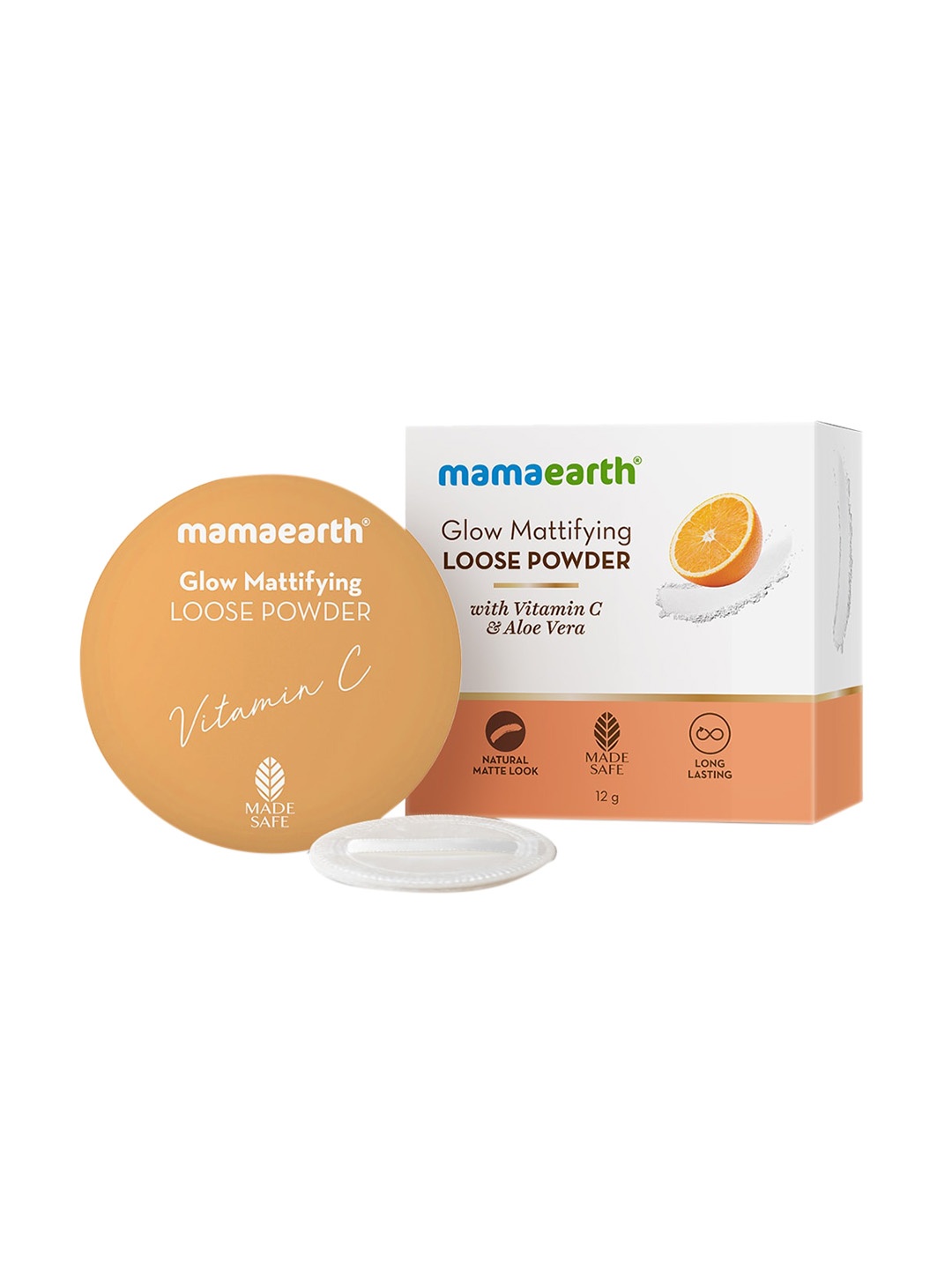 

Mamaearth Women Glow Mattifying Loose Powder 12gm, White