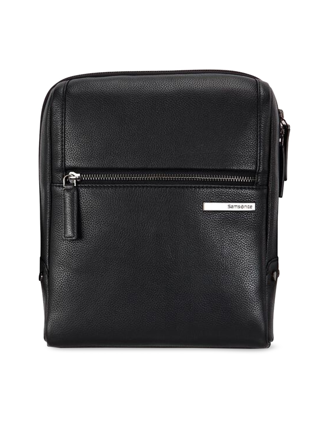 

Samsonite Unisex Black Leather Structured Sling Bag
