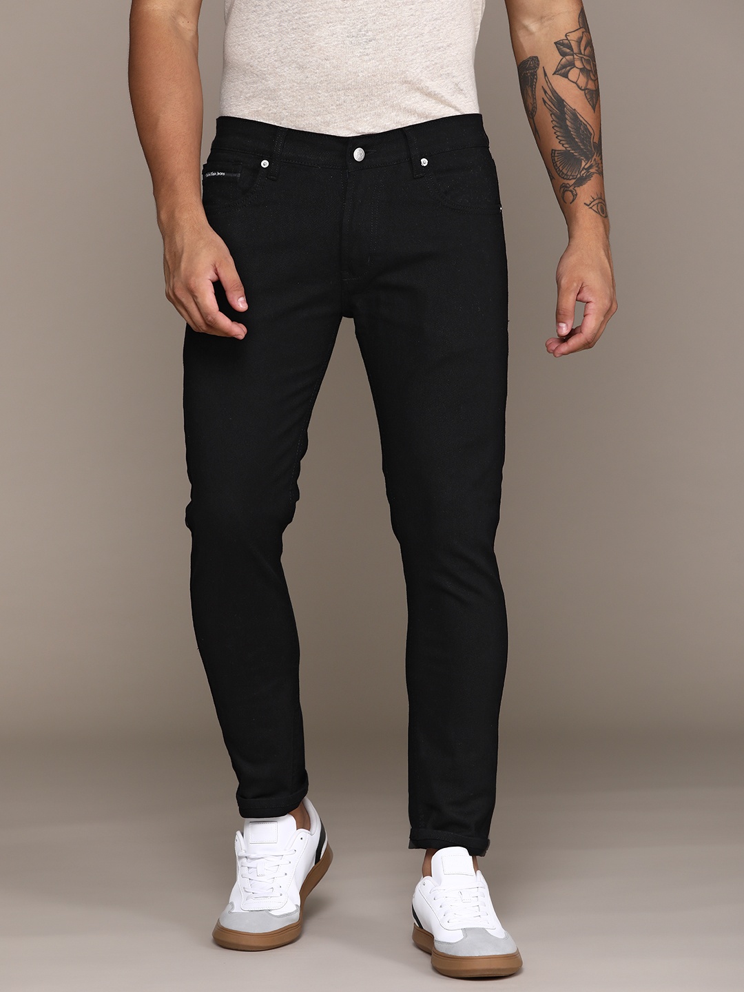 

Calvin Klein Jeans Men Skinny Fit Stretchable Jeans, Black