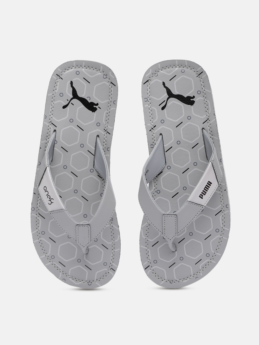 

one8 x PUMA Men Grey Elevate One8 v1 Printed Thong Flip-Flops