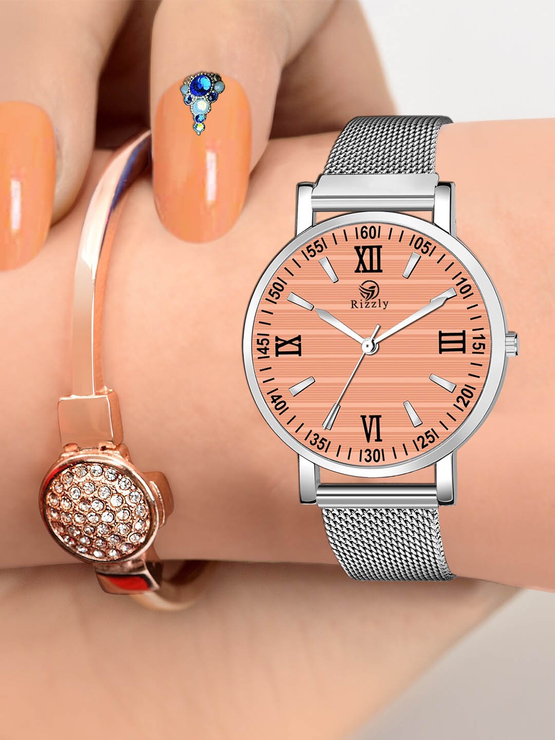 

Septem Women Orange Dial & Stainless Steel Analogue Watch-SP-124-Peach-Septem-Peach