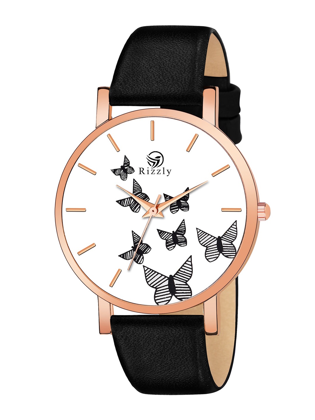 

Septem Women Black Printed Dial & Black Butterfly Leather Straps Analogue Watch