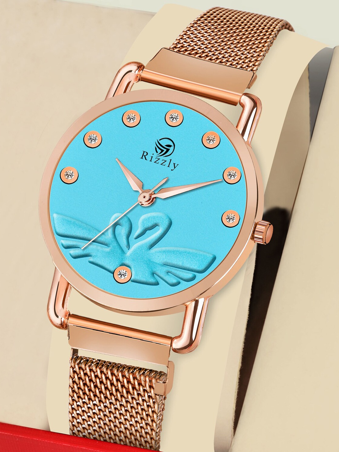 

Septem Women Blue Dial & Rose Gold Toned Stainless Steel Analogue Watch-SP-143.Sky Blue