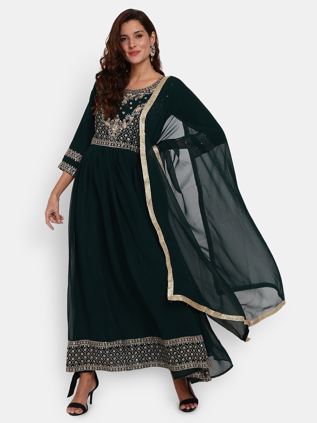 

V-Mart Women Green Maxi Dress
