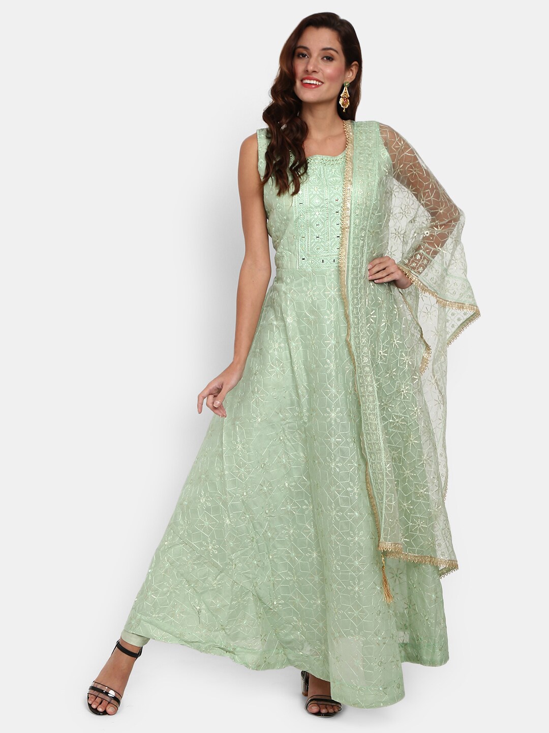 

V-Mart Women Green Maxi Dress