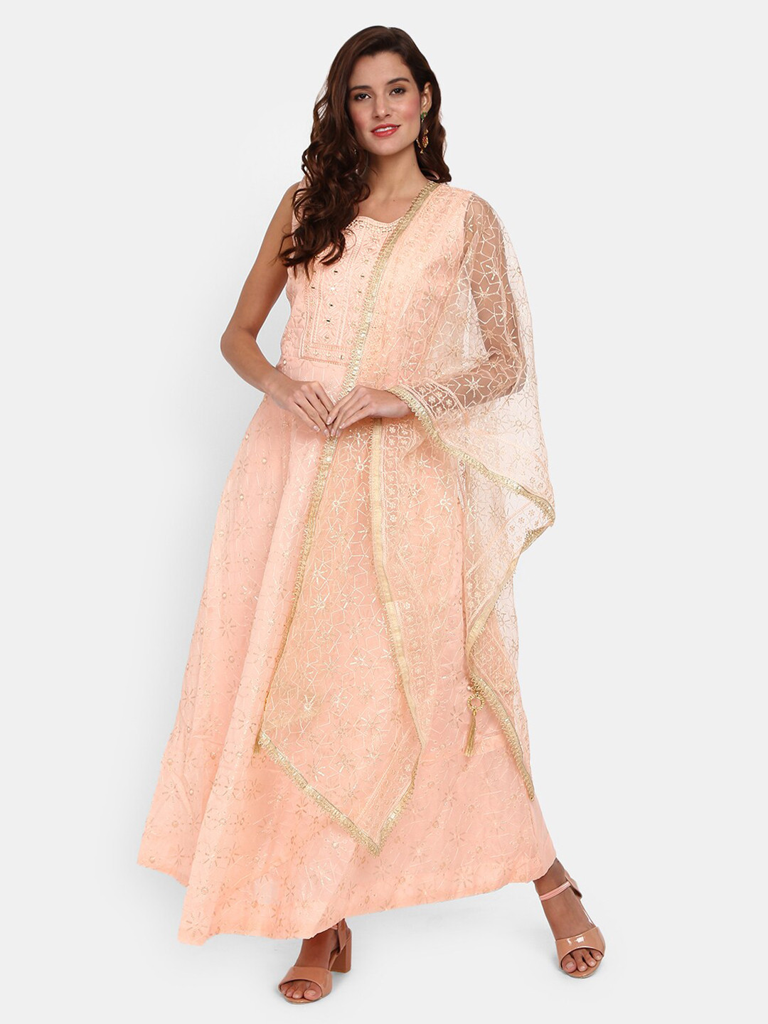 

V-Mart Peach-Coloured Maxi Dress