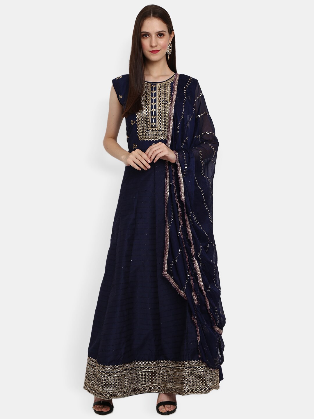 

V-Mart Navy Blue Maxi Dress