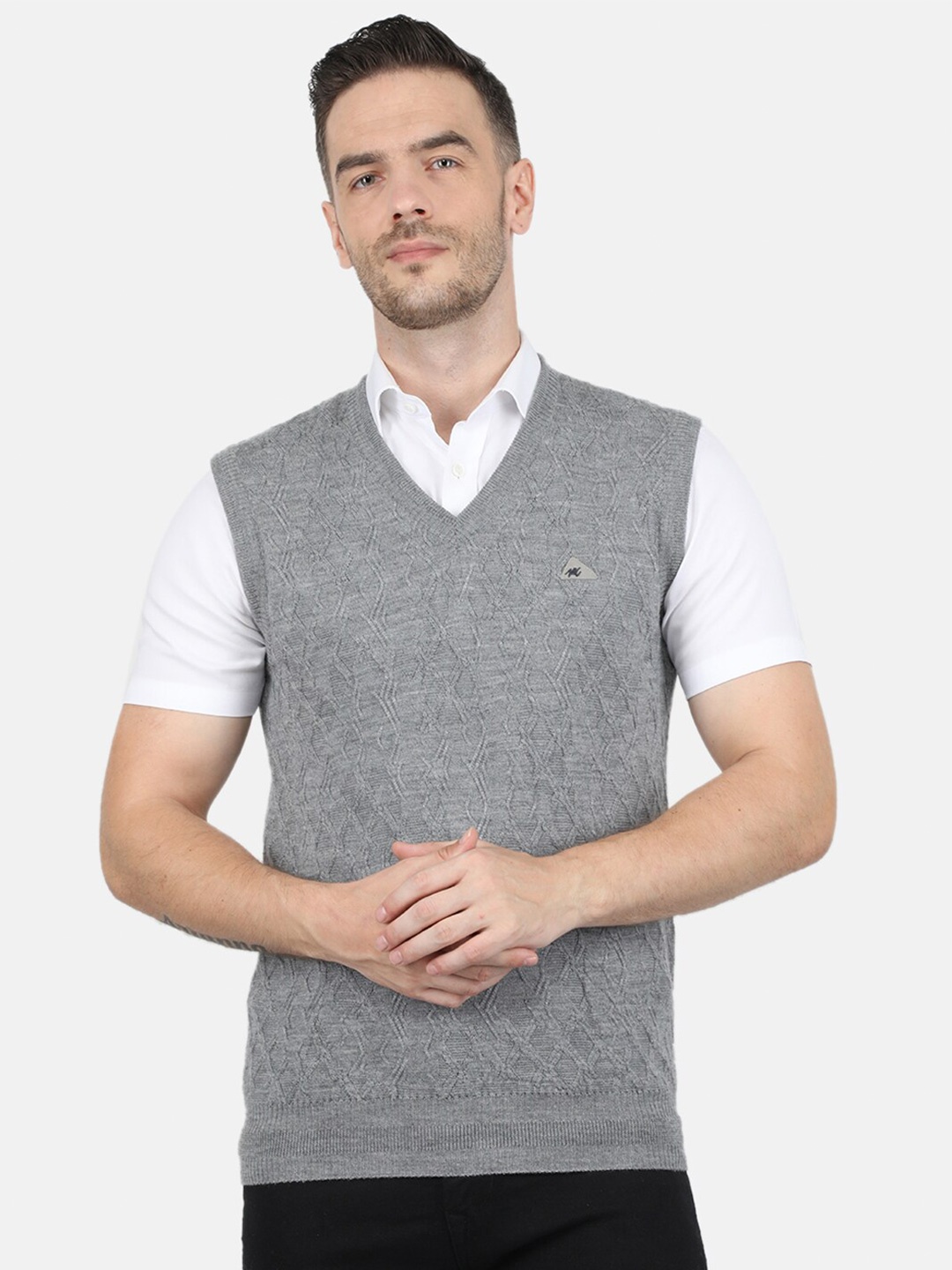 

Monte Carlo Men Grey V Neck Sweater Vest