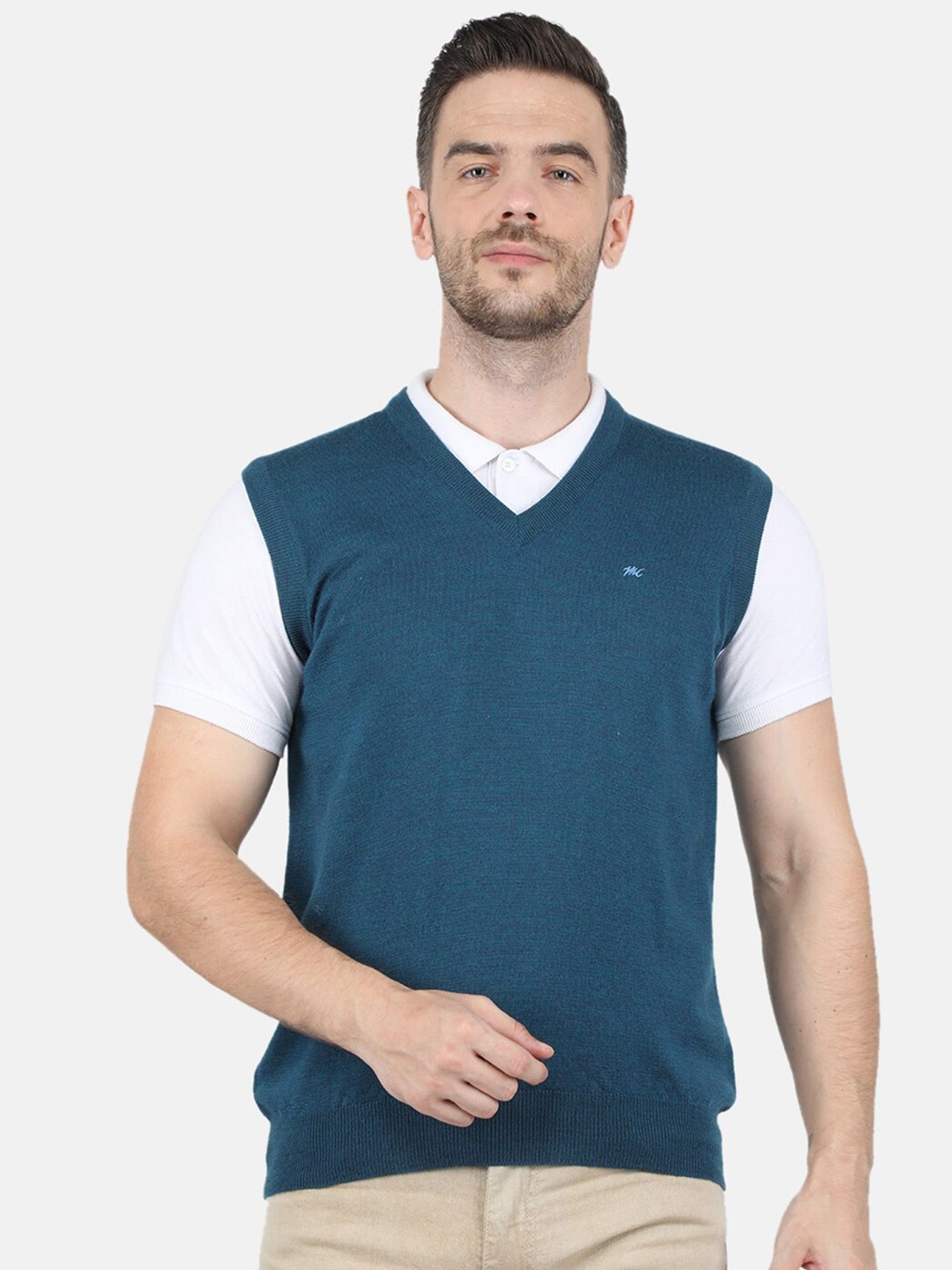 

Monte Carlo Men Teal Sweater Vest