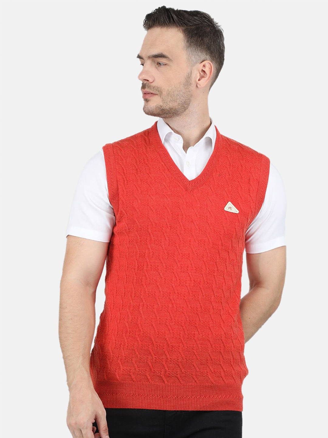 

Monte Carlo Men Orange Sweater Vest